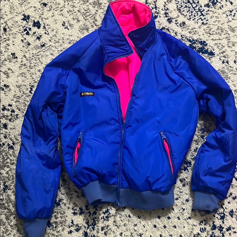 Columbia Kids Pink and Blue Puffer Jacket